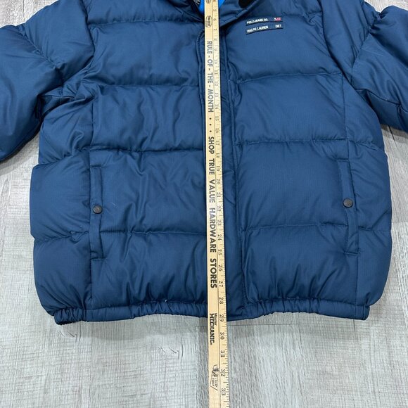 Ralph Lauren Puffer Jacket Mens Size XL Blue Full Zip Down Plumon Polo Jeans Co - Picture 7 of 9